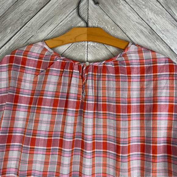 Madewell Plaid Shirred-Neck Boxy Top - Picture 7 of 8